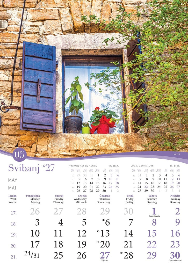 Promotivni zidni kalendar Romantična Hrvatska