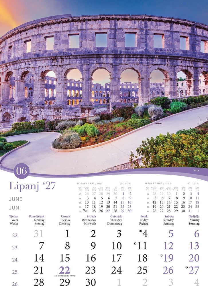 Promotivni zidni kalendar Romantična Hrvatska
