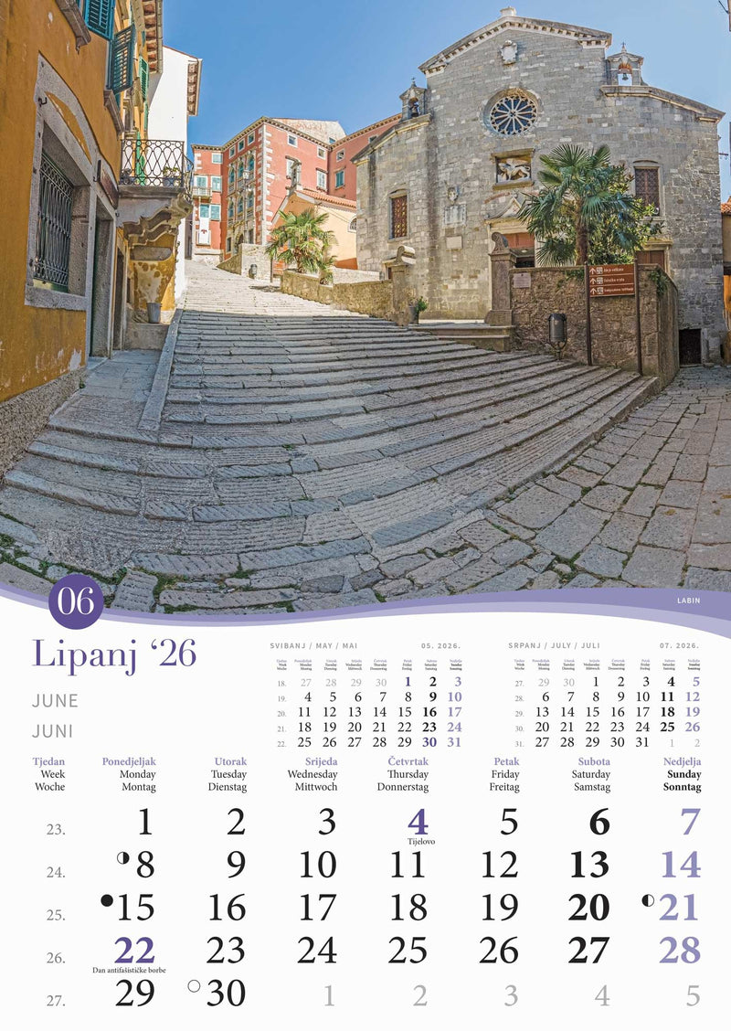 Promotivni zidni kalendar Romantična Hrvatska