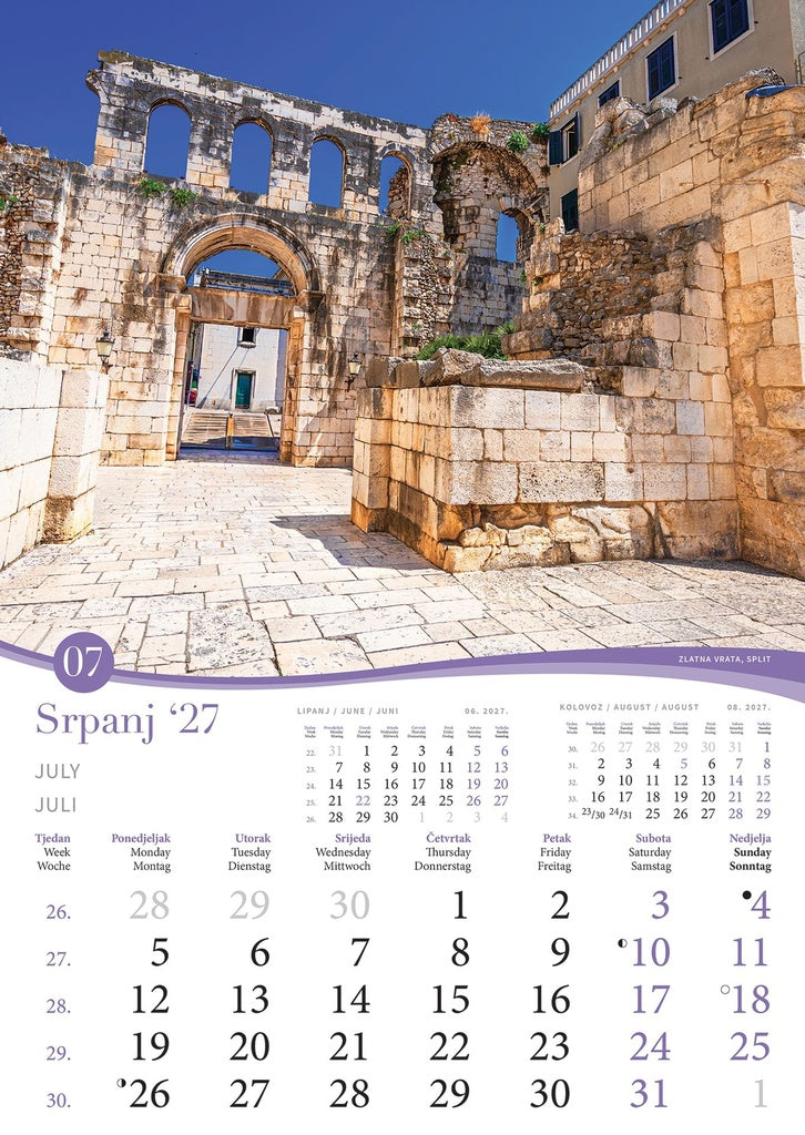Promotivni zidni kalendar Romantična Hrvatska