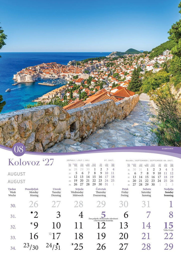 Promotivni zidni kalendar Romantična Hrvatska