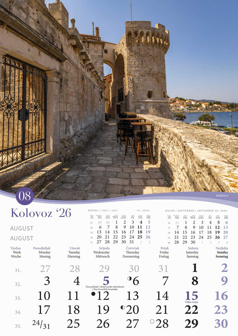 Promotivni zidni kalendar Romantična Hrvatska