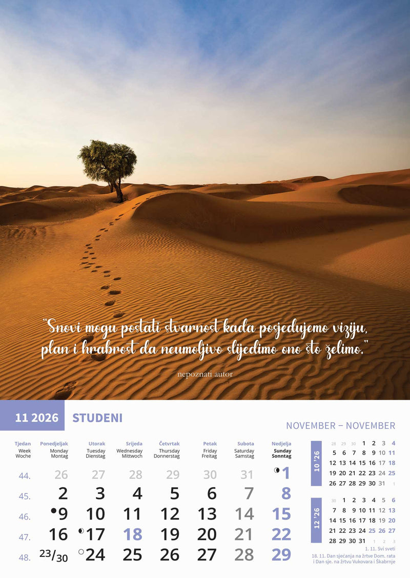 Promotivni zidni kalendar Motivacija