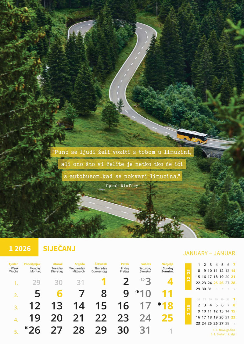 Promotivni zidni kalendar Motivacija