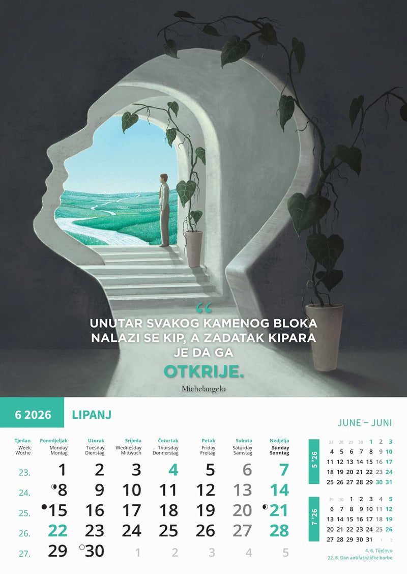 Promotivni zidni kalendar Motivacija