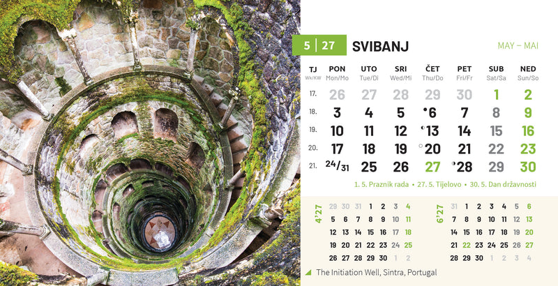 Promotivni stolni kalendar čestitka - biseri svijeta