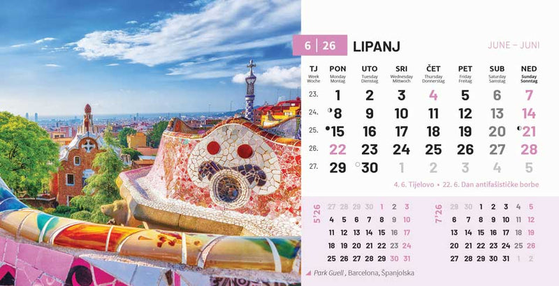 Promotivni stolni kalendar čestitka - biseri svijeta