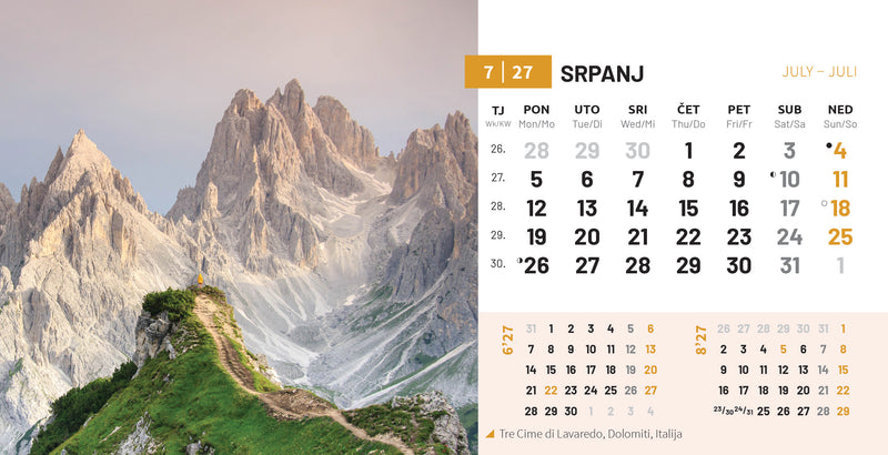 Promotivni stolni kalendar čestitka - biseri svijeta