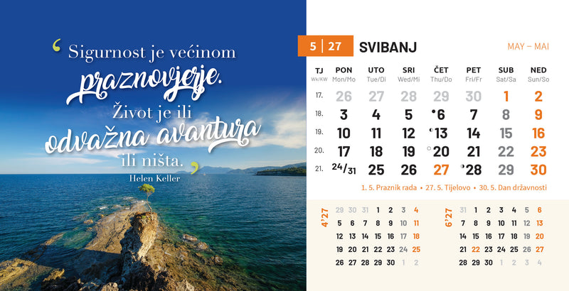 Promotivni stolni kalendar čestitka - motivacijski