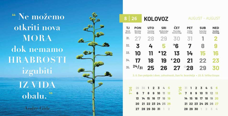 Promotivni stolni kalendar čestitka - motivacijski