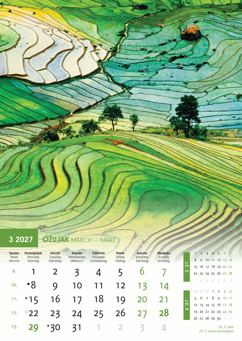 Promotivni zidni kalendar Svijet u boji