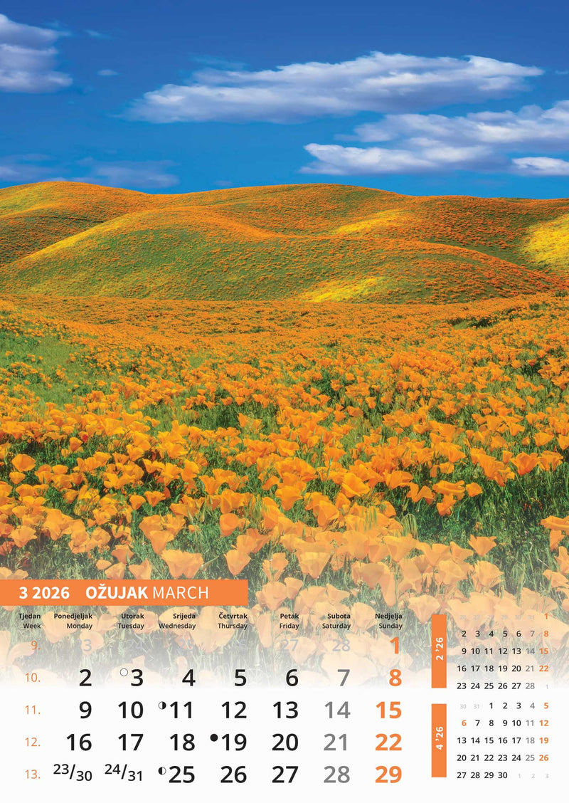 Promotivni zidni kalendar Svijet u boji