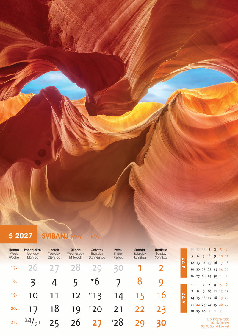 Promotivni zidni kalendar Svijet u boji