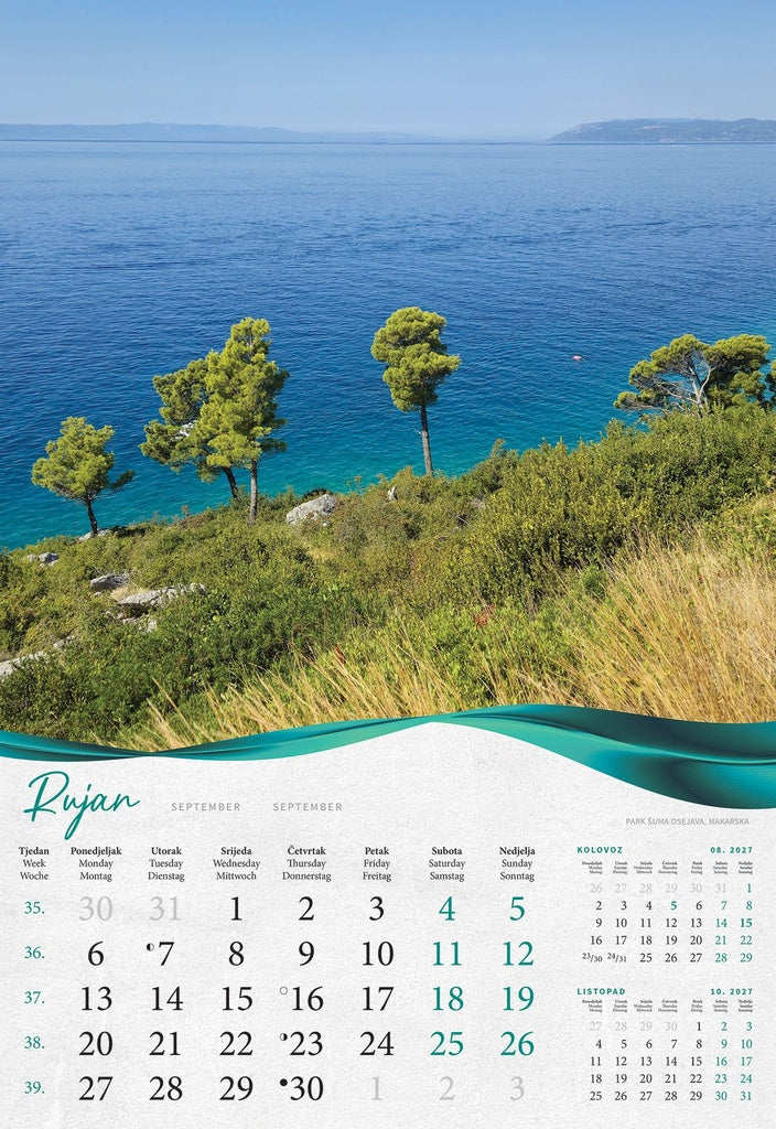 Promotivni zidni kalendar Šume, vode i more