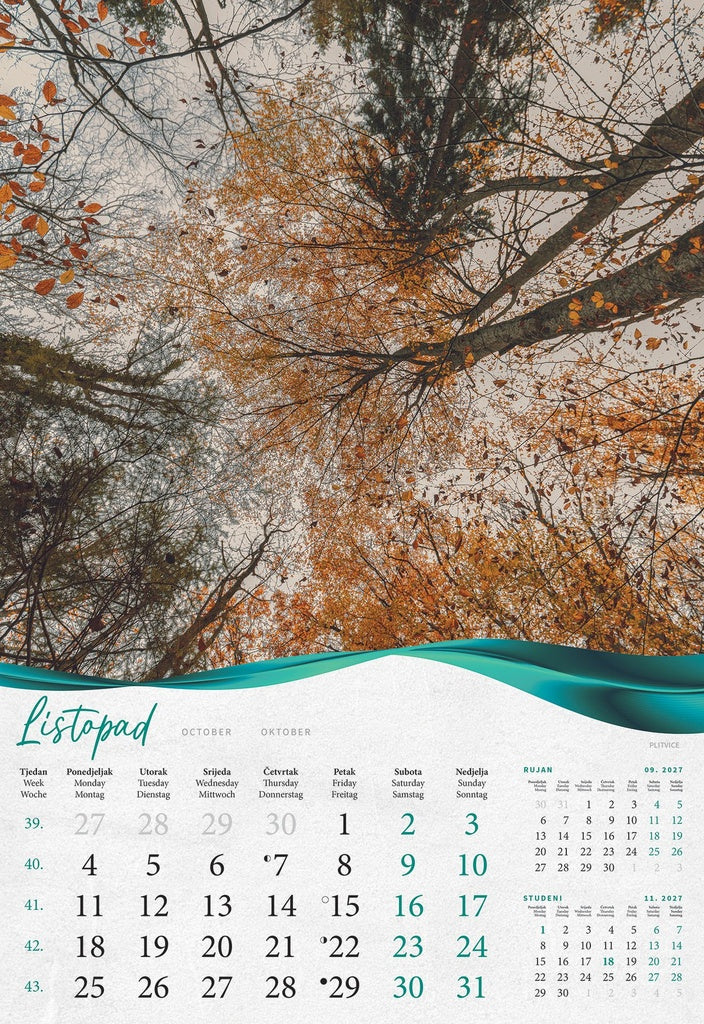 Promotivni zidni kalendar Šume, vode i more