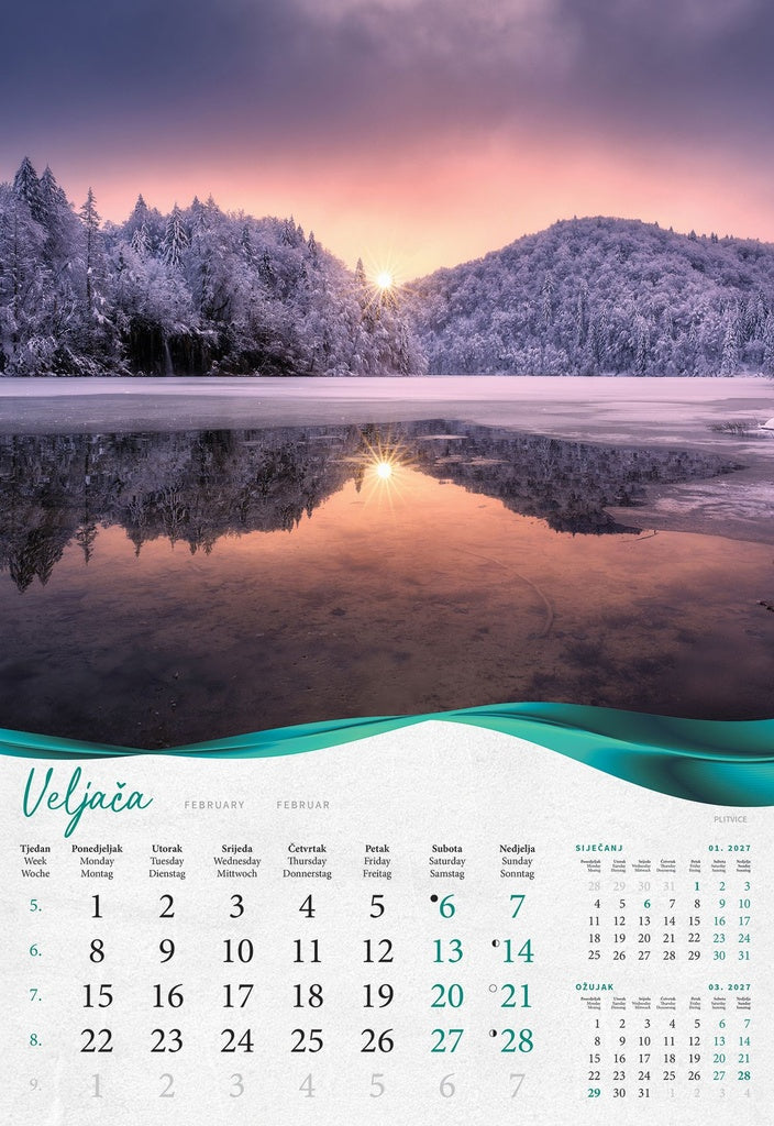 Promotivni zidni kalendar Šume, vode i more