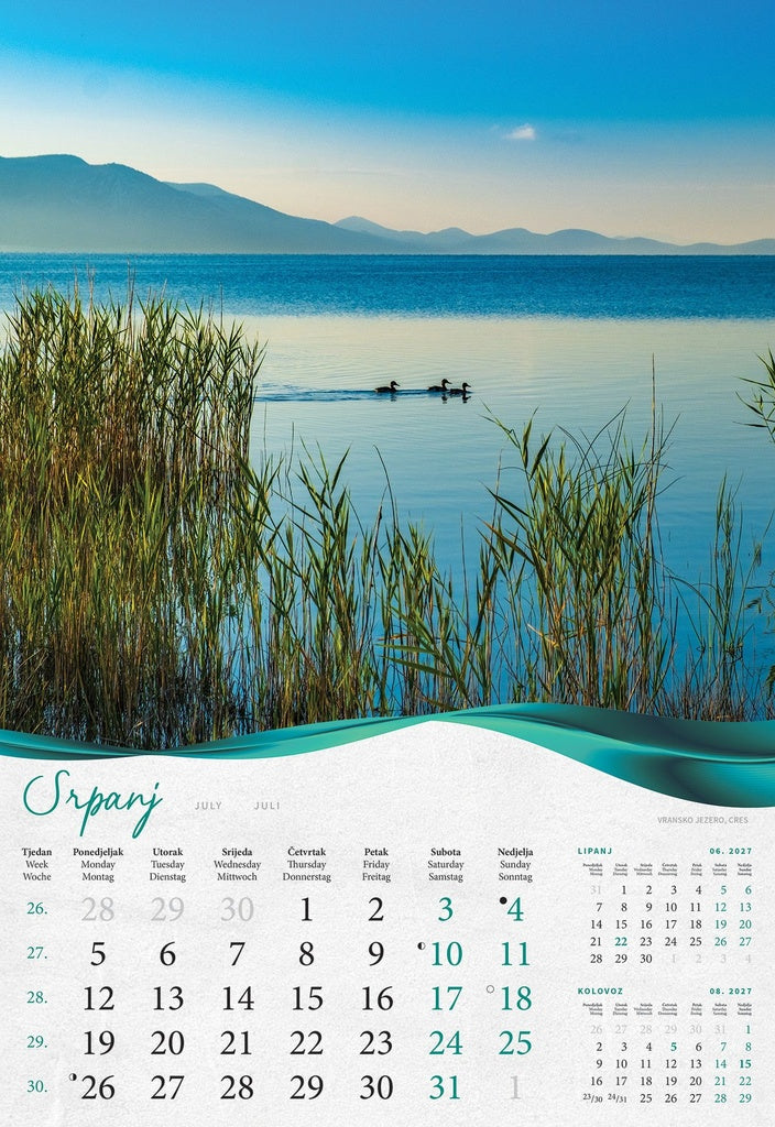 Promotivni zidni kalendar Šume, vode i more