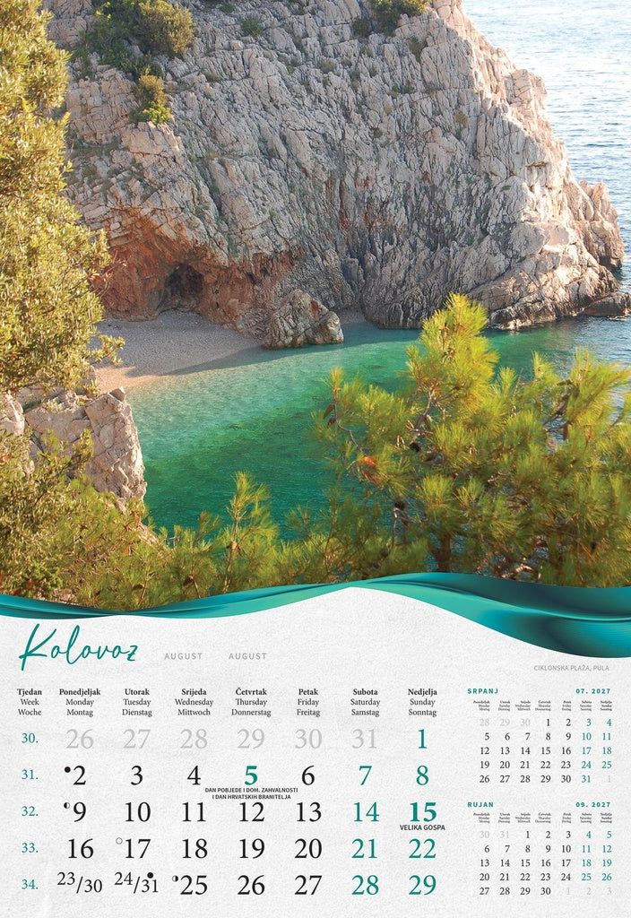 Promotivni zidni kalendar Šume, vode i more