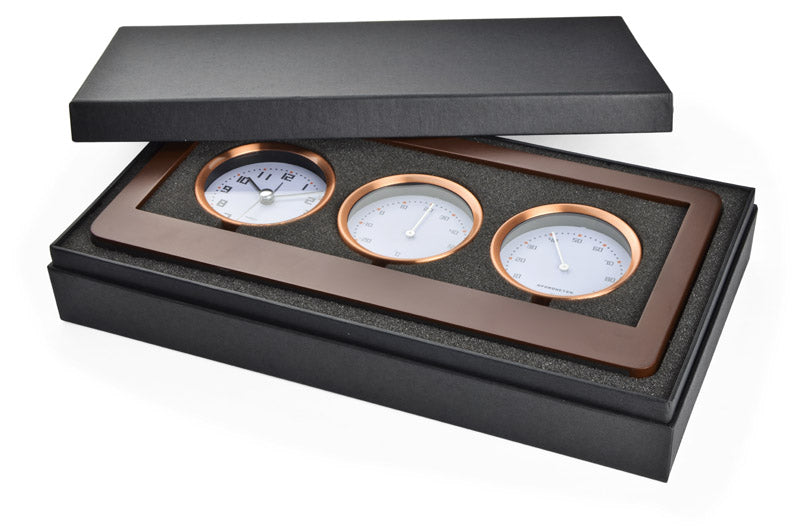 Stolna luksuzna vremenska stanica u drvenom kućištu