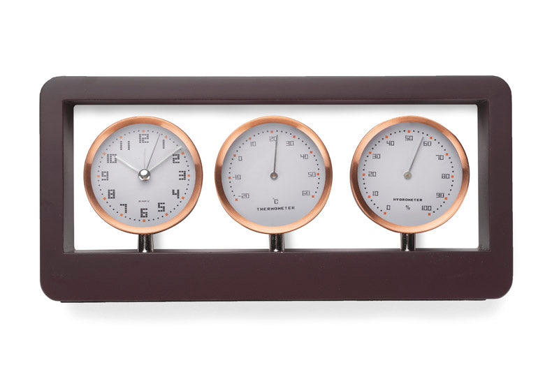 Stolna luksuzna vremenska stanica u drvenom kućištu