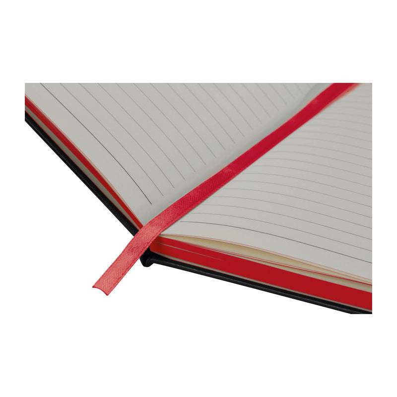 Promotivni A5 notes s koricama od PVC-a i obojanim rubom, crvene boje | Promidžbeni pokloni