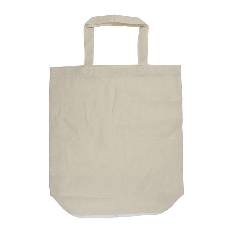 Eko sklopiva torba za kupovinu od pamuka sa sklapanjem patentnim zatvaračem