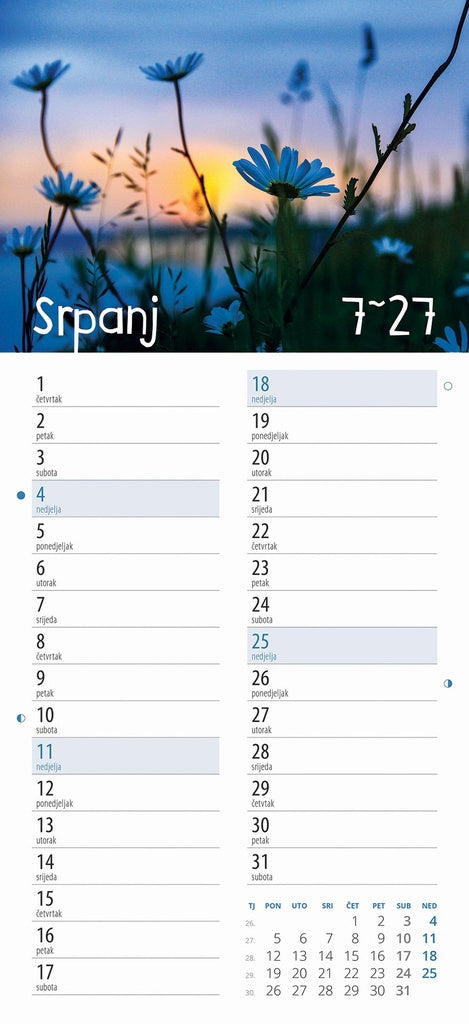 Promotivni zidni kalendar Cvjetni planer