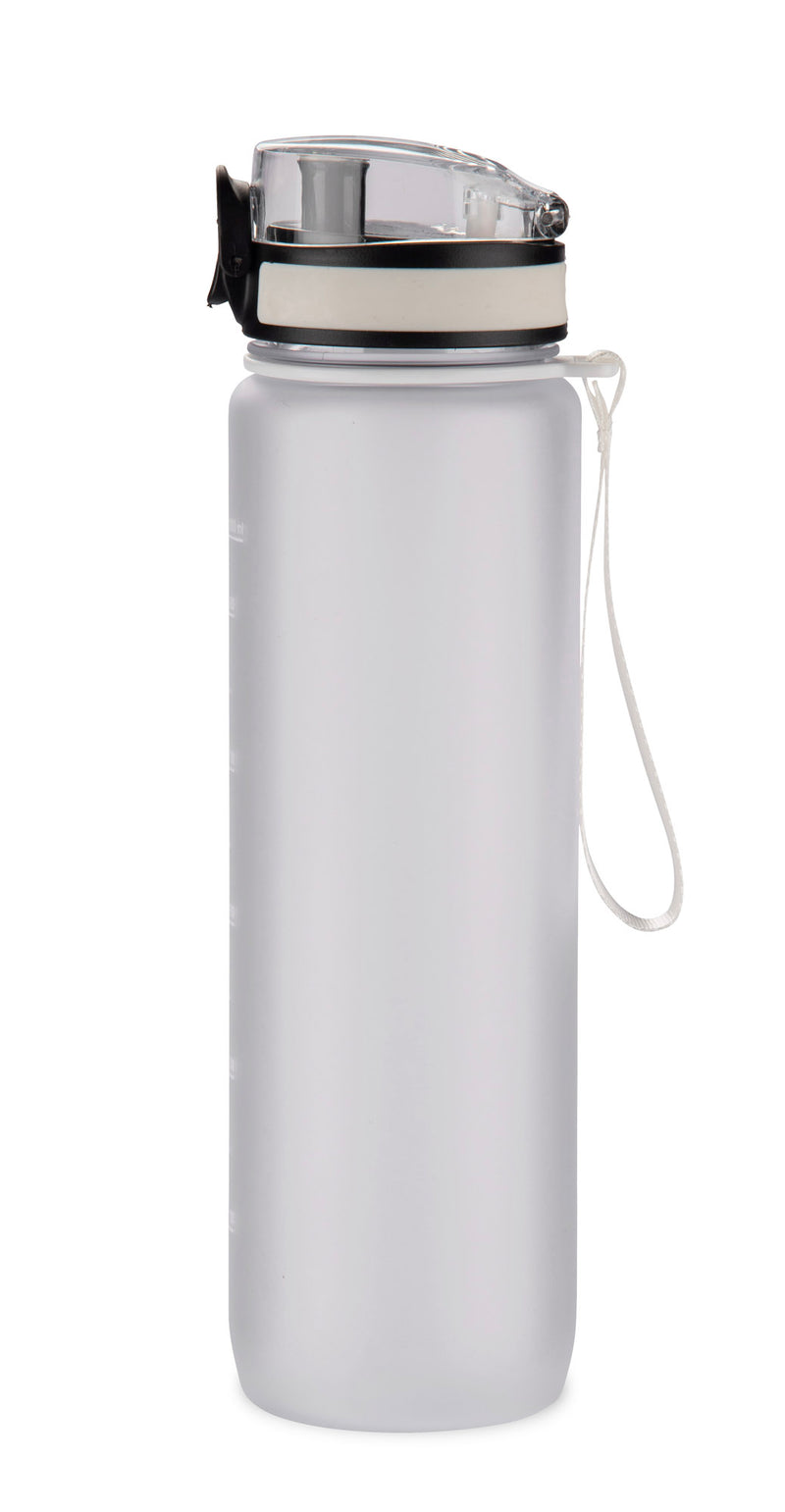 Reklamna sportska motivacijska boca za vodu 1000ml, bijele boje | Promotivni pokloni