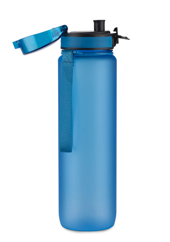 Reklamna sportska motivacijska boca za vodu 1000ml, plave boje | Promotivni pokloni