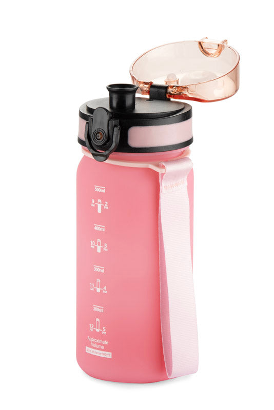 Promotivna sportska boca za vodu 500ml, ružičaste boje | Reklamni pokloni