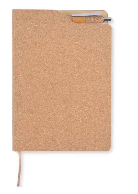 Eko set s notesom A5 i kemijskom olovkom od pluta