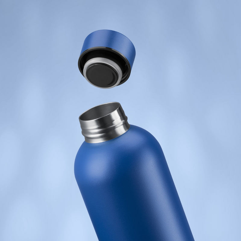 Reklamna termo boca od kvalitetnog nehrđajućeg čelika, plave boje | Poslovni pokloni