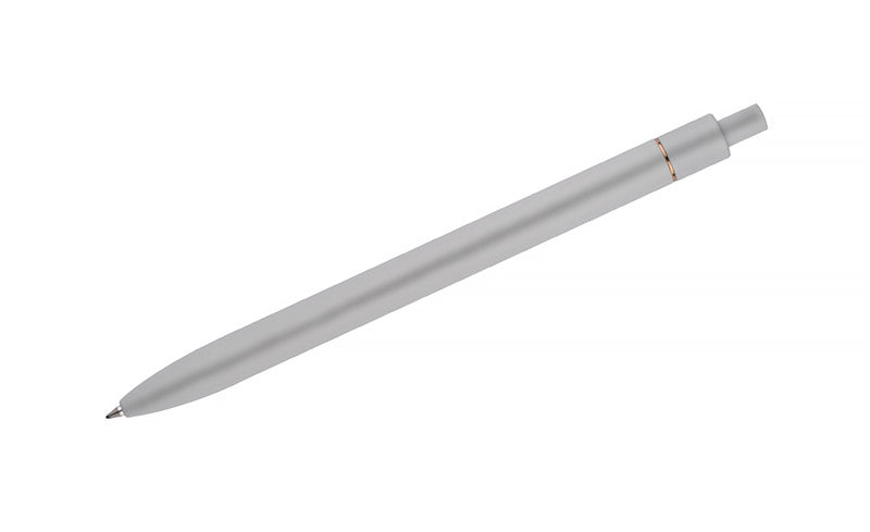 Reklamna elegantna mat kemijska olovka sa zlatnom kopčom, bijele boje | Promotivni pokloni