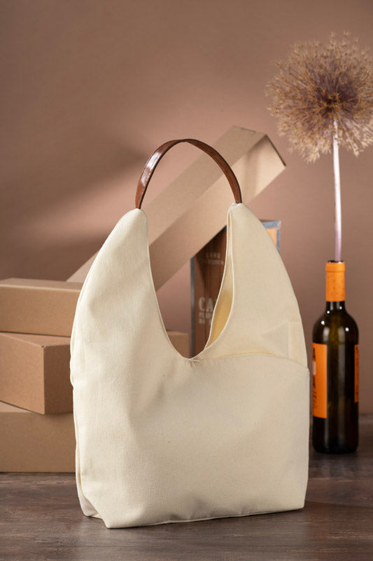 Promotivna pamučna torba u obliku ženske torbice, bež boje | Promidžbeni pokloni