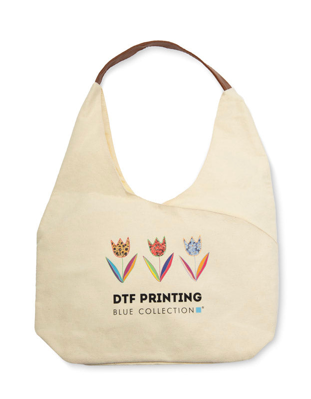 Promotivna pamučna torba u obliku ženske torbice, bež boje s tiskom | Reklamni pokloni