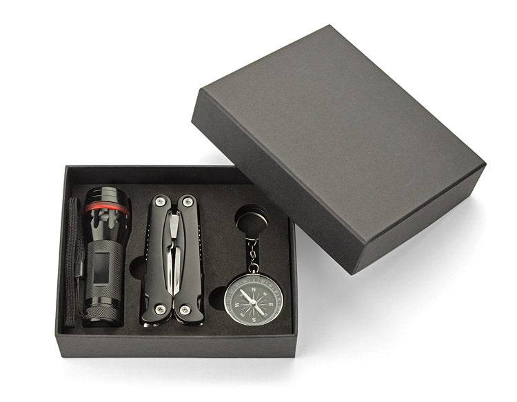 Poklon set sa svjetiljkom, višenamjenskim alatom i kompasom