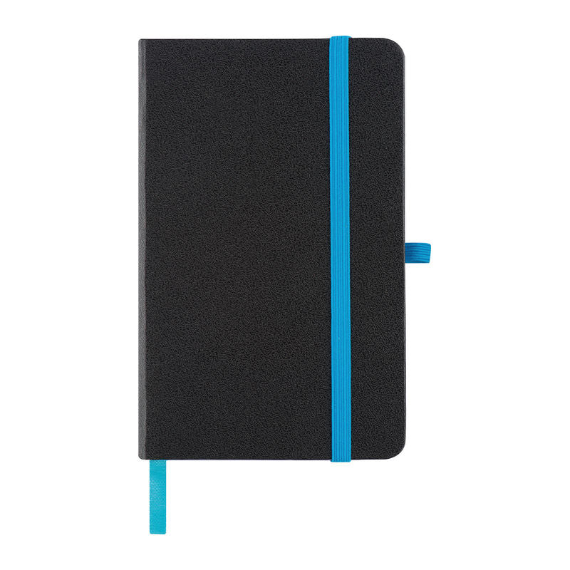 Promotivni A6 notes s koricama od PU-a i obojanim rubom, tirkizne boje | Promotivni pokloni