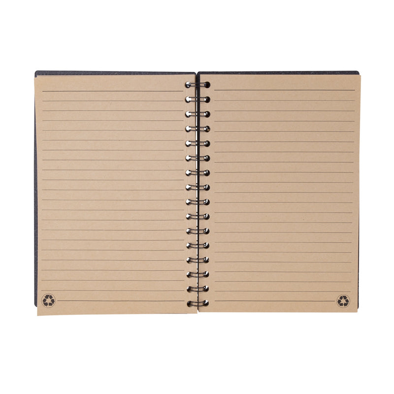 Spiralni A5 notes s koricama od recikliranog papira