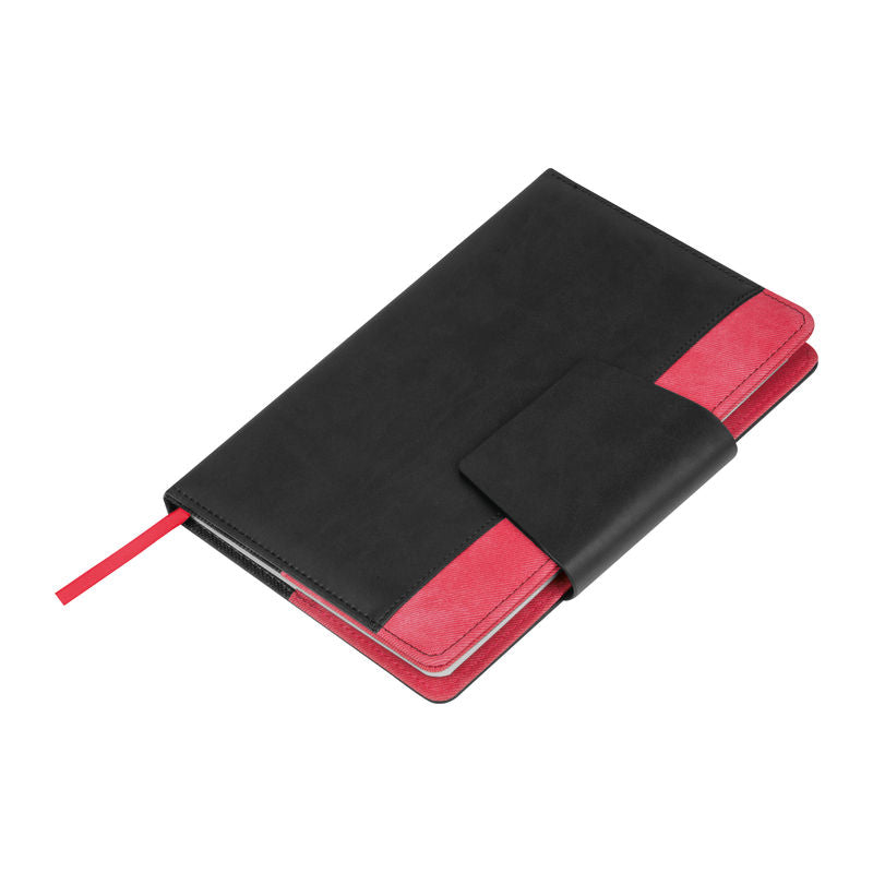 Notes A5 od recikliranog PU s magnetskim zatvaranjem i elastičnom gumicom za olovku