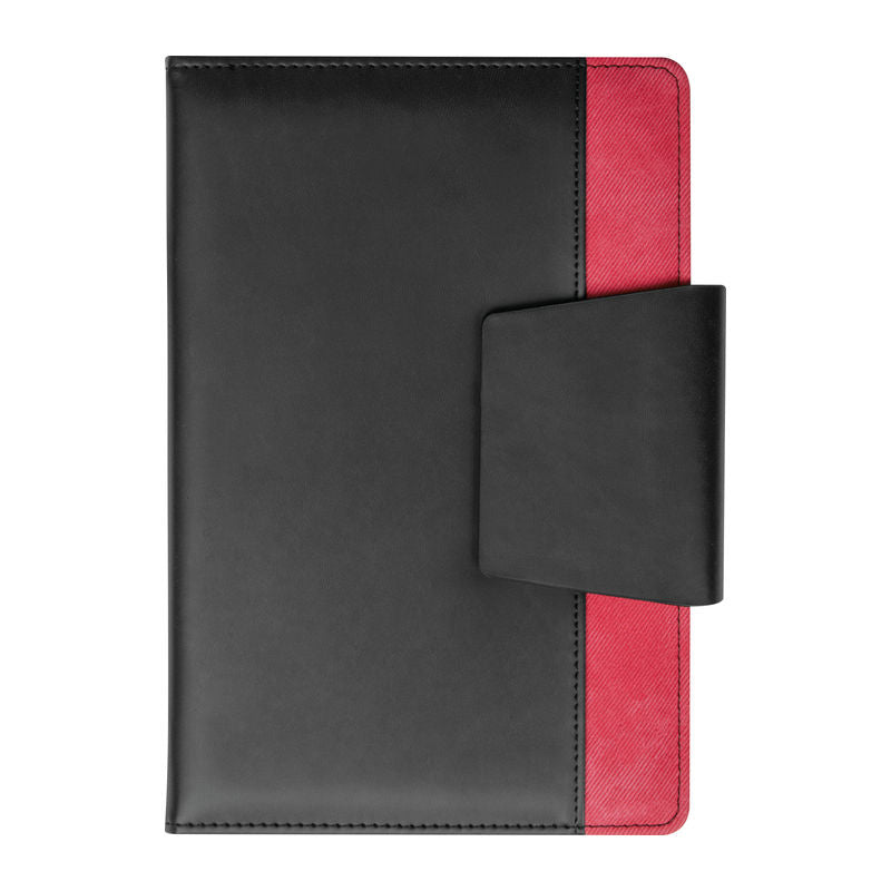 Notes A5 od recikliranog PU s magnetskim zatvaranjem i elastičnom gumicom za olovku