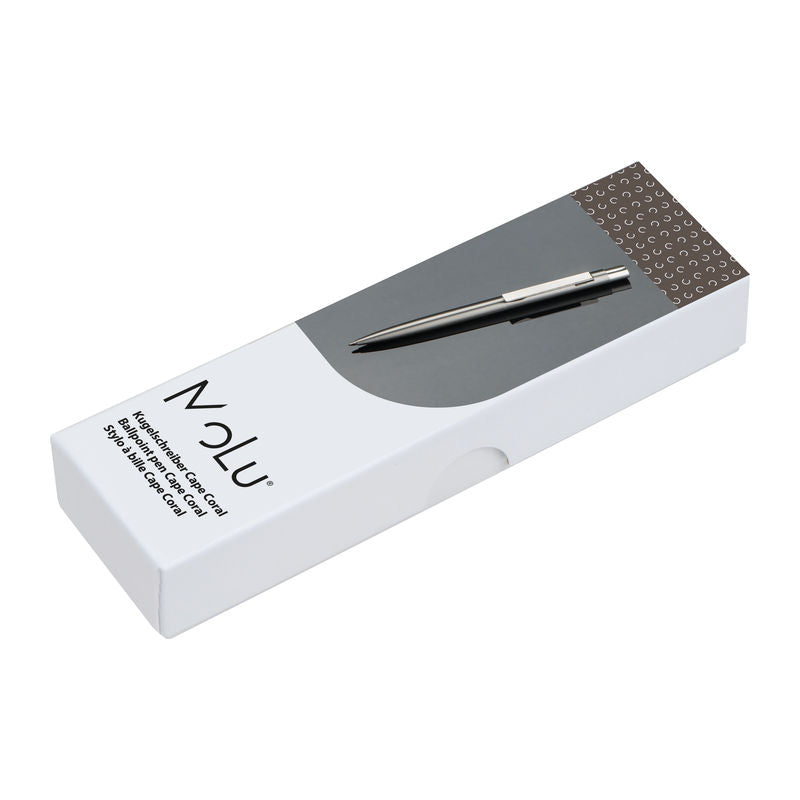 Promotivna kemijska olovka od nehrđajućeg čelika Cape Coral (MoLu), poklon kutija | Poslovni pokloni