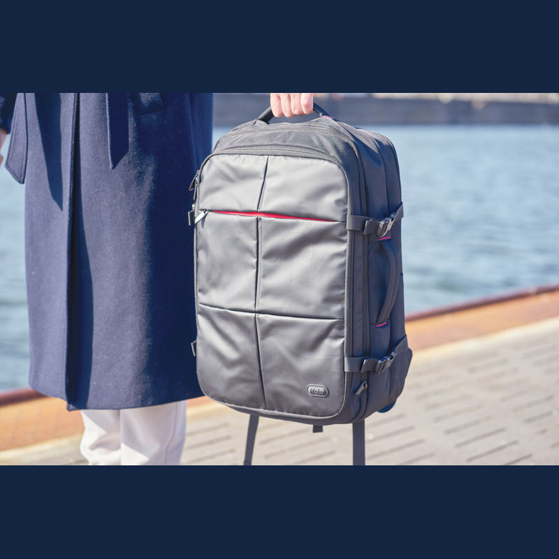 Reklamni MoLu proširivi ruksak, crne boje | Poslovni pokloni | Promo pokloni