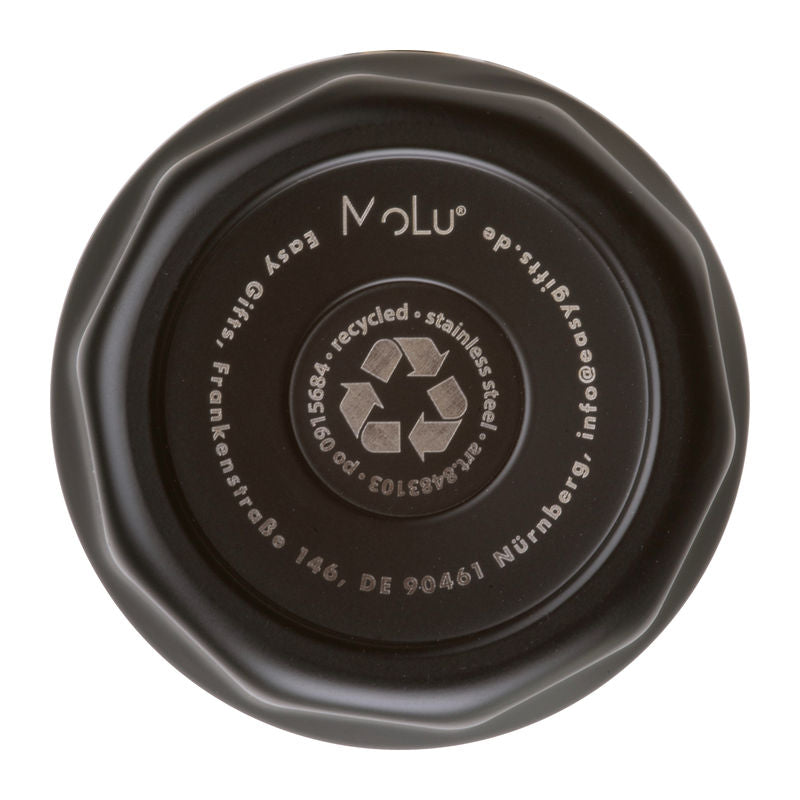 Promotivna MoLu šalica od nehrđajućeg čelika s vakuumskom izolacijom, 500ml crne boje | Poslovni pokloni | Reklamni pokloni