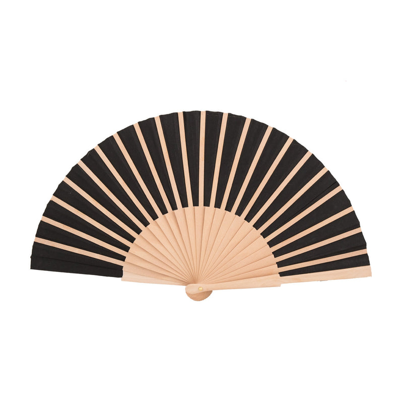 Ručna sklopiva lepeza s drvenom ručkom i cvjetnim motivom