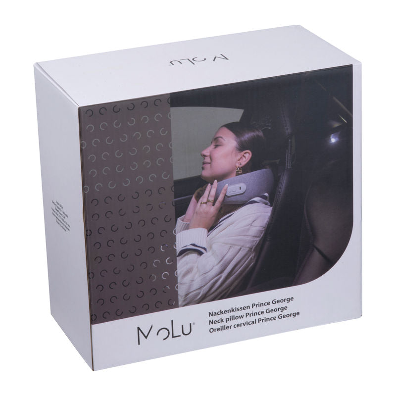 Promidžbeni MoLu Premium ergonomski jastuk za vrat, sive boje | Reklamni pokloni