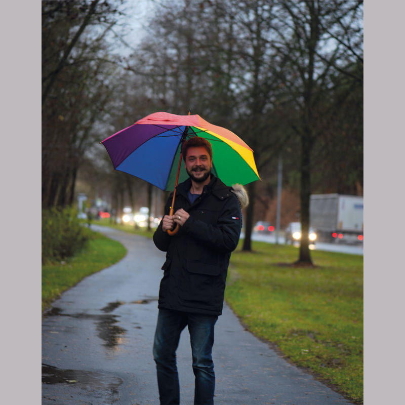 Automatski kišobran sa 8 panela u duginim bojama