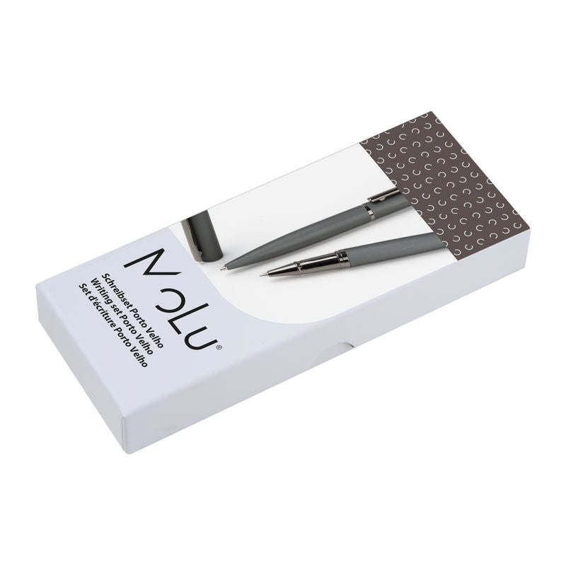 Reklamni MoLu set za pisanje Porto Velho, sive boje | Poslovni pokloni