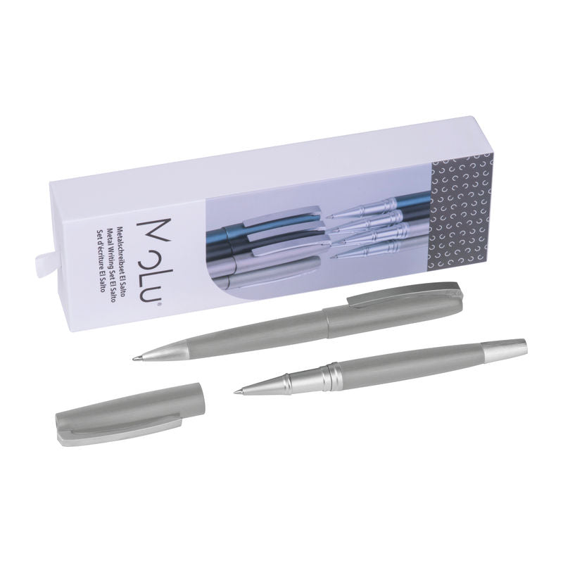 Promotivni MoLu metalni set za pisanje El Salto, sive boje | Poslovni pokloni