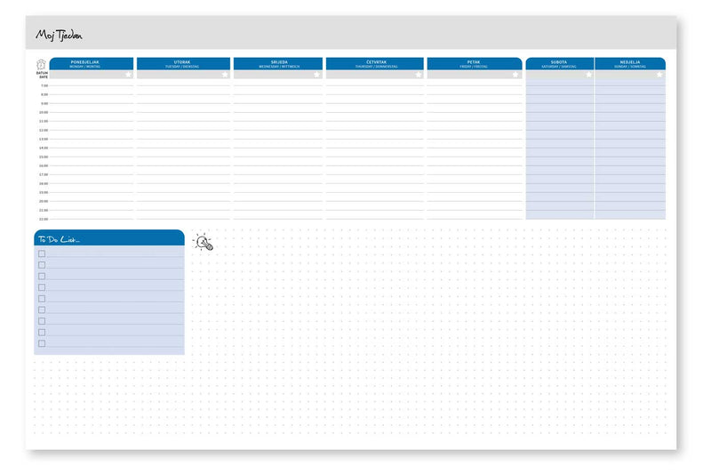 Promotivna stolna mapa maxi s klapnom bez godine, 60x40 cm