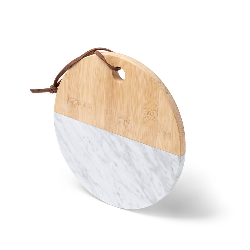 Okrugla daska za rezanje od bambusa i mramora